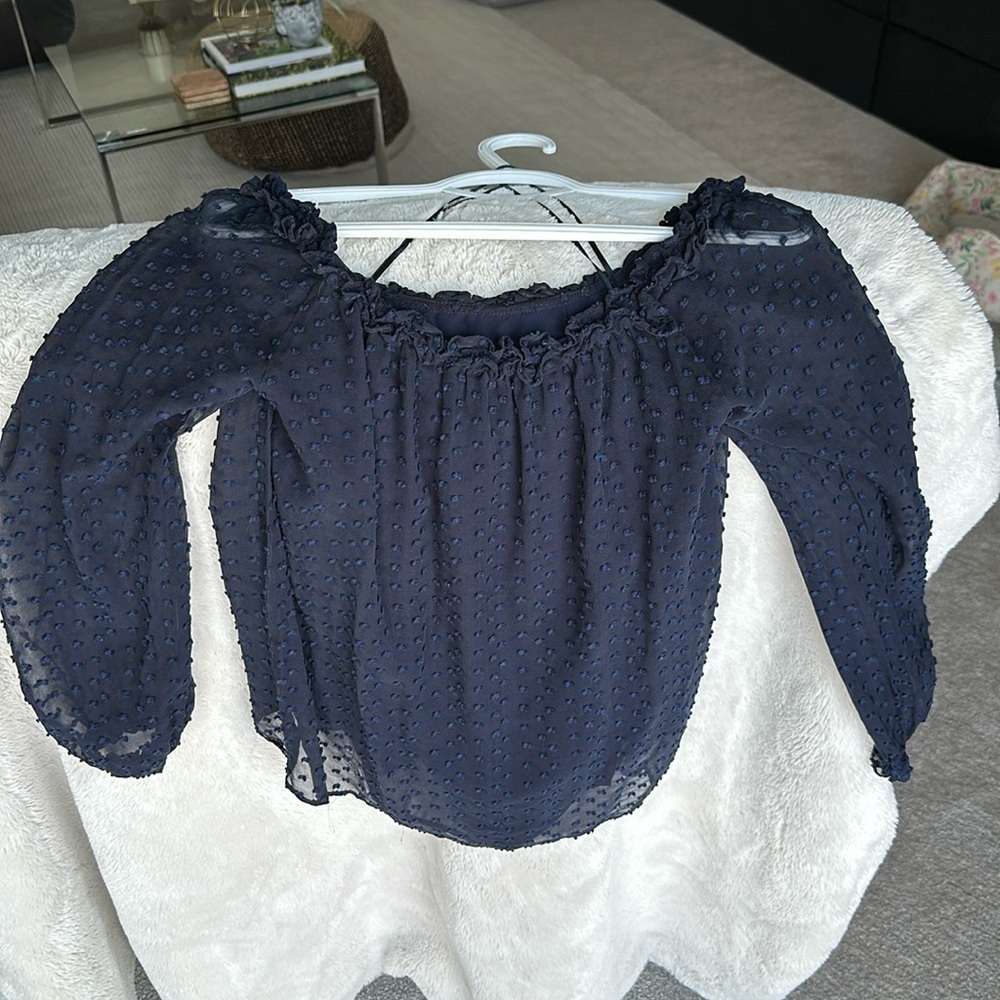 Dark blue extra small/small j.crew blouse